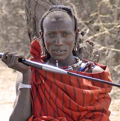 Masai Warrior Meeting at 3 o'clock Sharp