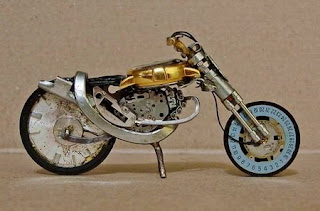 Miniature Brazilian Horological Motorcycle Art
