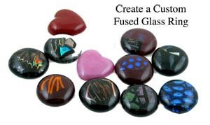 custom fused glass ring
