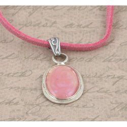 pink sterling silver pendant