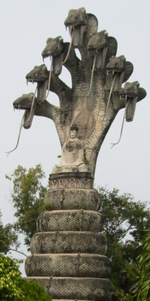 Tavalai - The Buddha meditating and guarded by seven-headed Naga.