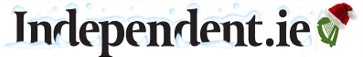 Logo for the Irish Independent - with a little snow for Christmas
