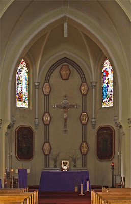 Immaculate Conception Catholic Church, in Columbia, Illinois, USA - sanctuary