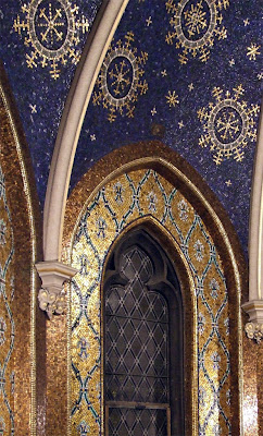 Saint Francis de Sales Oratory, in Saint Louis, Missouri - mosaic detail in baptistery