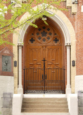 Saint John Nepomuk Roman Catholic Chapel, in Saint Louis, Missouri, USA - door