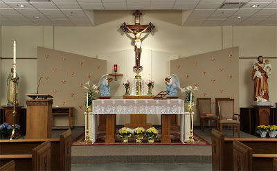 Saint Gianna (temporary) Roman Catholic Church, in Lake Saint Louis, Missouri - altar