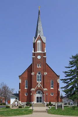Immaculate Conception Roman Catholic Church, in Old Monroe, Missouri, USA - 