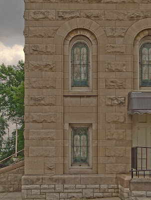 Saint Charles Borromeo Roman Catholic Church, in Saint Charles, Missouri, USA - exterior detail