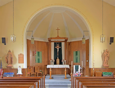 Holy Family Roman Catholic Church, in Port Hudson, Missouri, USA - nave