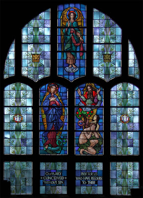 Immaculate Conception Roman Catholic Church, in Union, Missouri, USA - stained glass window