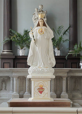 Basilica of Saint Louis, King of France, in Saint Louis, Missouri, USA - statue of the Blessed Virgin Mary under the title of Our Lady of America