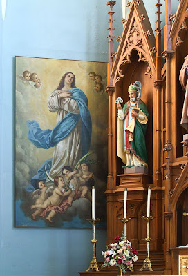 Saint Joseph Roman Catholic Church, in Chenoa, Illinois, USA - Mary Immaculate and Saint Patrick