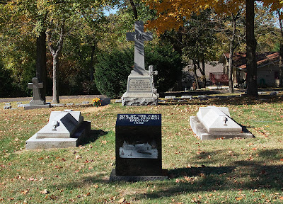 Saint Peter Roman Catholic Cemetery, in Kirkwood, Missouri, USA - graves of priests of Saint Peter Parish