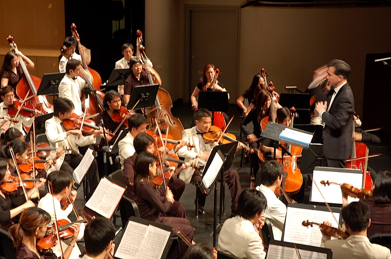 Taken during one of NUS Symphony Orchestra's concerts. Photo credit: Jay.