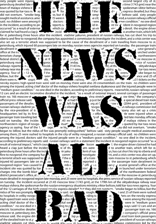 the news was all bad, a visual poem by allan revich (c) 2007