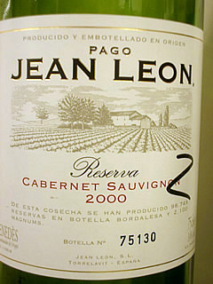 Pago Jean Leon Cabernet Sauvignon 2000, D.O. Penedès