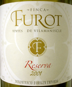 Finca Furot Vinyes de Vilamaniscle Reserva 2001, D.O. Empordà