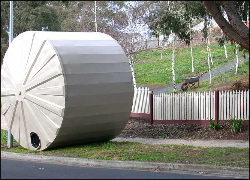 Rainwater tank on nature strip