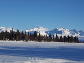 Denali from Bonco Lake in winter