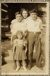 me(age9?) with brother Phillip,sister Annie(back) and niece Shirley