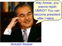 Badawi invite Anwar rejoin UMNO?