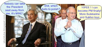 Badawi Najib over president seat