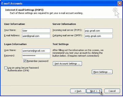 Gmail Auto Configuration Tool Outlook Express
