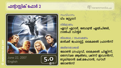 Fantastic 4, Four, Rise of the Silver Surfer, English, Movie, Review, Film, Cinema, in Malayalam, June Release, Mr. Fantastic, Invisible Woman, The Thing, The Human Torch
