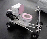 Portable toilet scooter