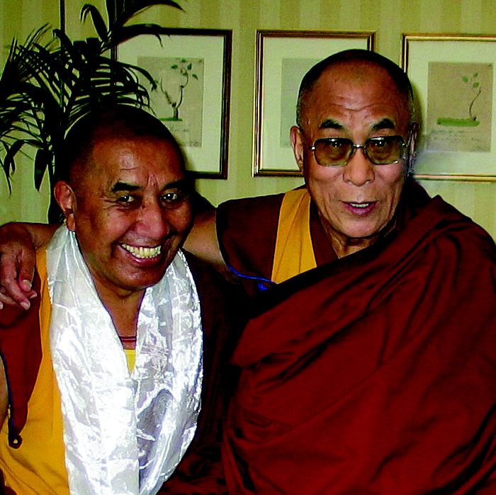 Khen Rinpoche and His Holiness Dalai Lama