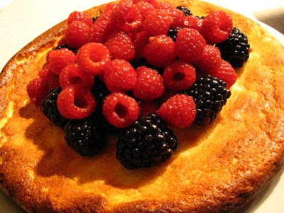 Goat Cheese Cheesecake with Mixed Berries