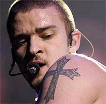 images of Justin Timberlake tattoo