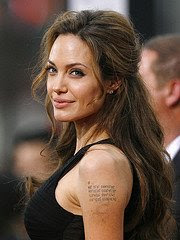 Angelina Jolies new tattoo pics