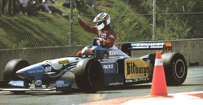 GP do Canadá de 1995: o alemão Michael Schumacher e o francês Jean Alesi