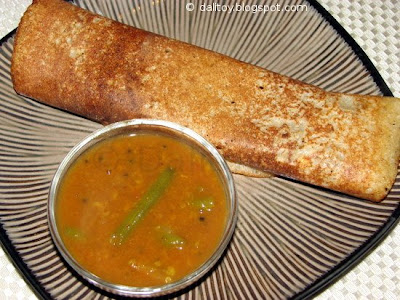 Brown Rice & Barley Dosa with Sambar