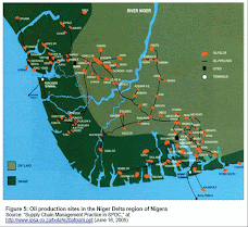 De olievelden in de Niger-delta.
