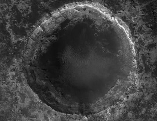 Cráter en Marte