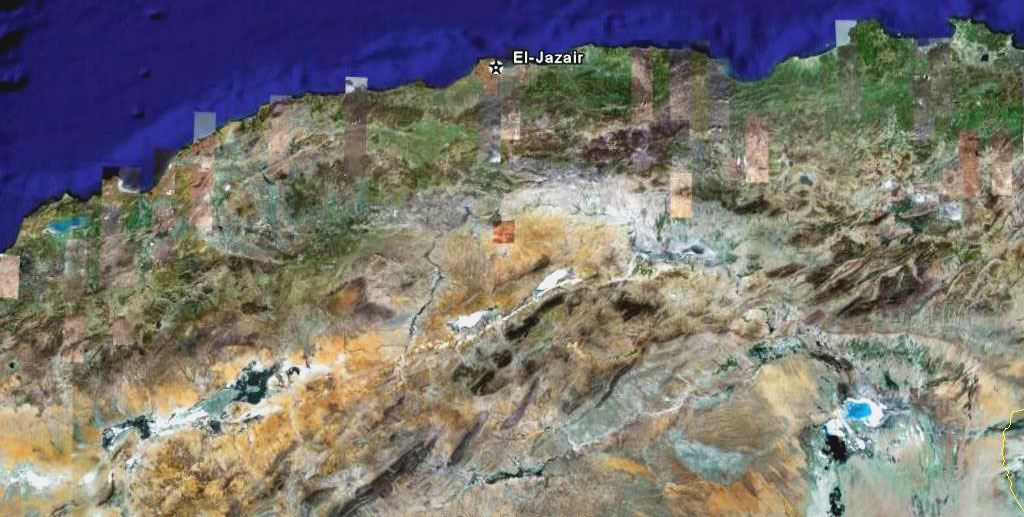 Algerie du nord sur Google-Earth.