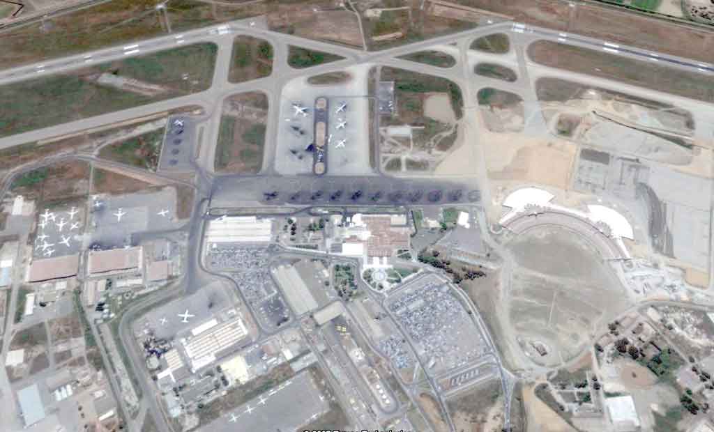 Photo satellite aeroport Alger Algerie