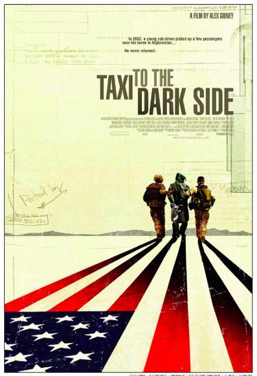 Censored poster for 'Taxi to the Dark Side'