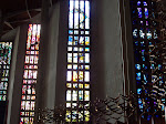 The stained glass windows