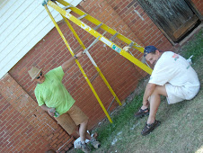 Good job making sure the ladder doesn't fall, Andy!