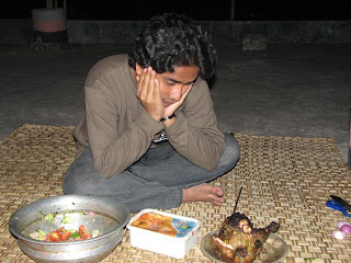 Khalid seems so sad for killing that chicken