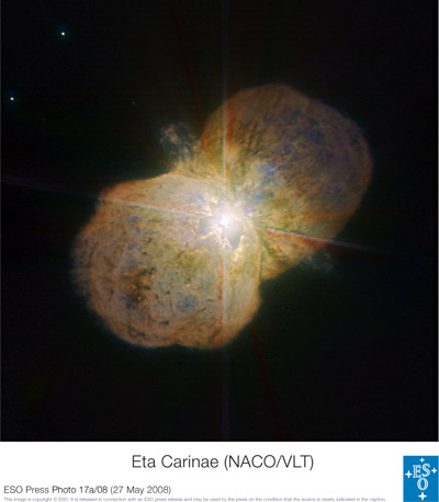 ESO PR Photo 17a/08 El Hombrecito, Eta Carinae (NACO/VLT)