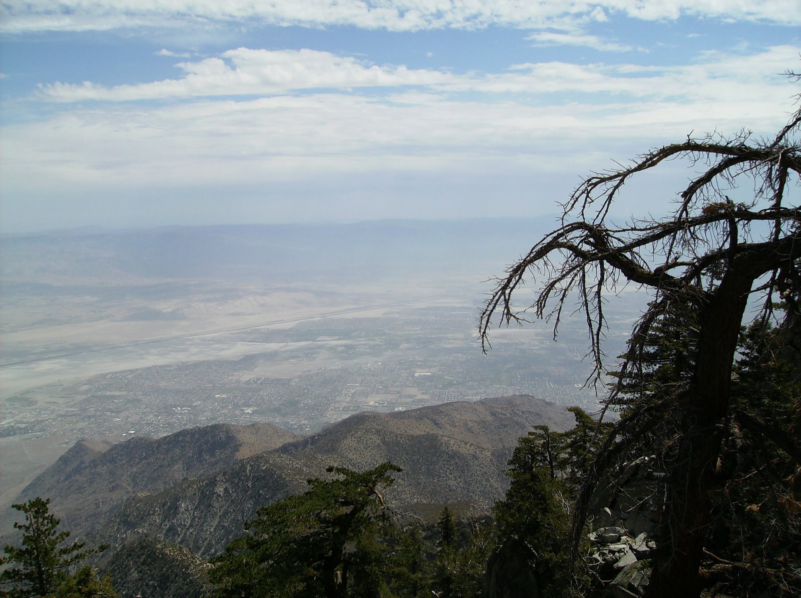 View of Palm Springs from the top of Mt. San Jacinto