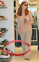 Marcia Cross out shopping
