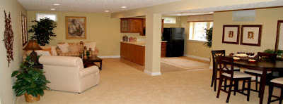 picture of finished basement flooring