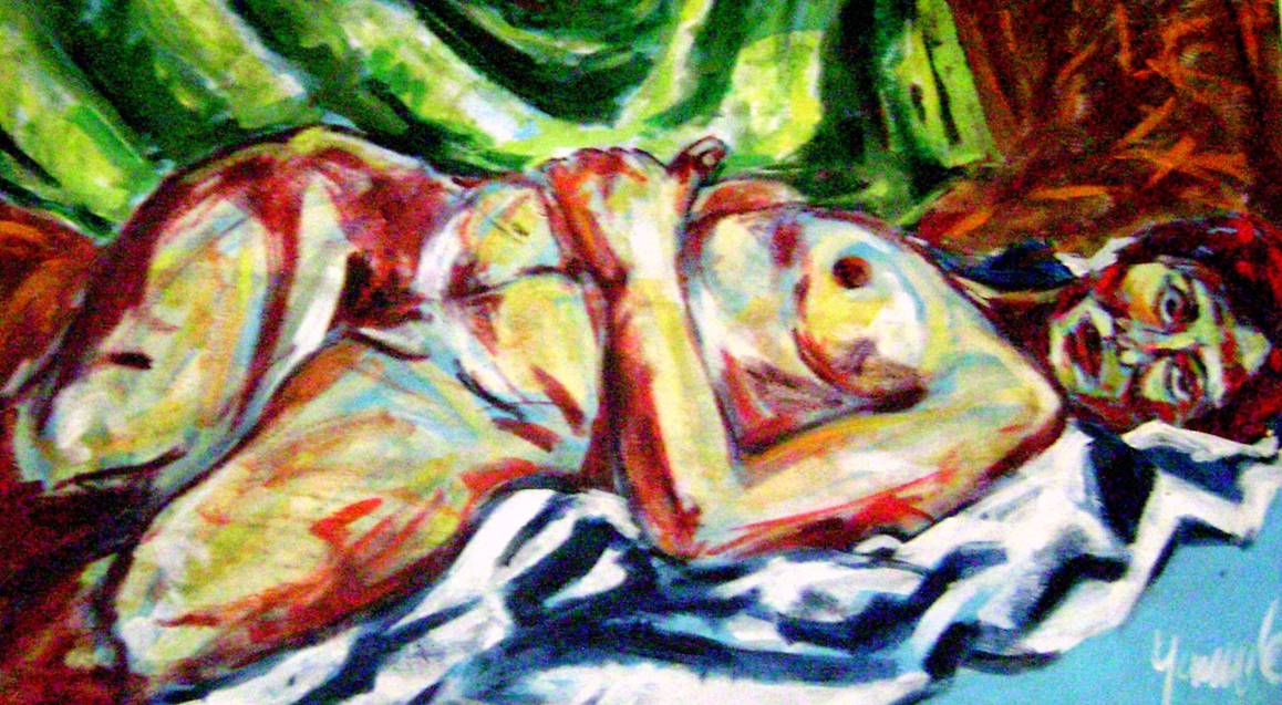 Yamile Bedoya/Desnudo/óleo sobre tela/1988