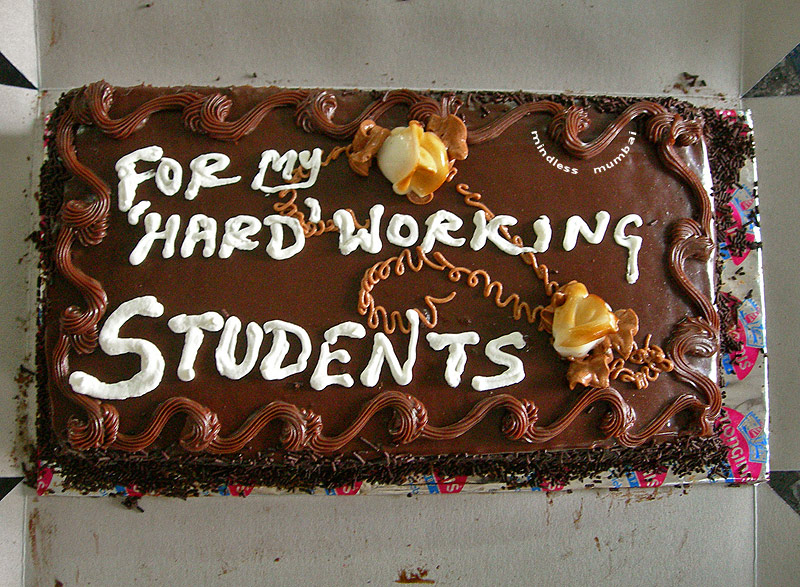 birthday cake by teacher for students
