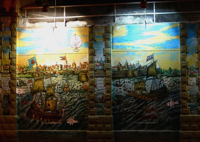 mumbai naval dockyard wall painting by kunal bhatia